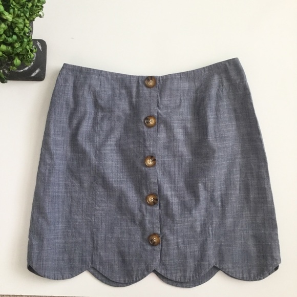 Southern Proper Dresses & Skirts - SOUTHERN PROPER ‘Dessie’ Skirt- Chambray Navy
